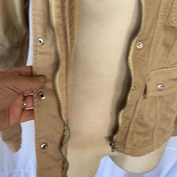 Kensie Jeans Lightweight Zip Up Utility Jacket Stretch Women’s Medium - Picture 6 of 7